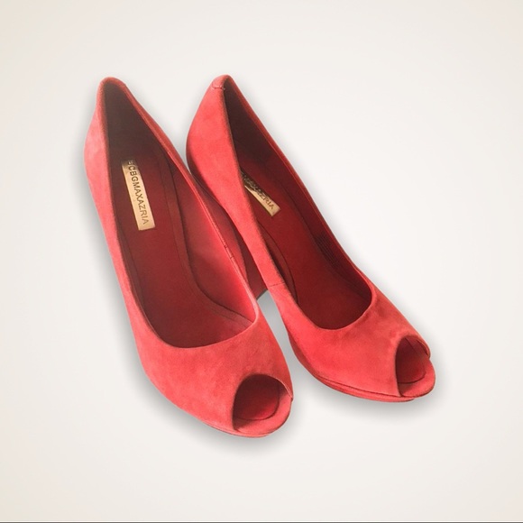 BCBG platform and heels, in tomato red suede! - Picture 2 of 5